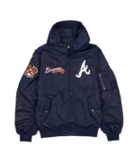 Atlanta Braves Historic L-2B Hooded Bomber Jacket