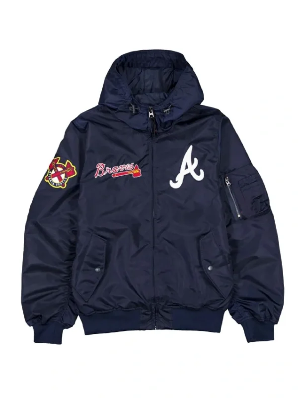 Atlanta Braves Historic L-2B Hooded Bomber Jacket