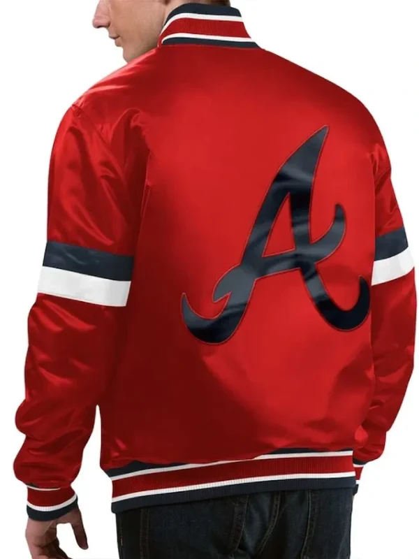 Atlanta Braves Home Game Red Satin Jacket