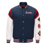 Atlanta Braves Home Team Commemorative Navy/White Jacket