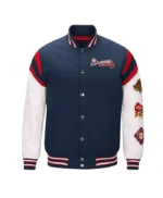 Atlanta Braves Home Team Commemorative Navy/White Jacket