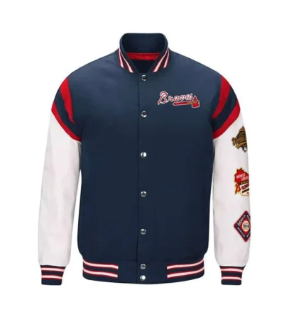 Atlanta Braves Home Team Commemorative Navy/White Jacket