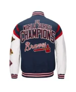 Atlanta Braves Home Team Commemorative Navy/White Jacket