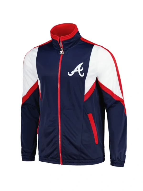 Atlanta Braves Lead Runner Navy Full-Zip Jacket
