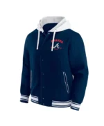 Atlanta Braves Navy Cotton Hooded Jacket