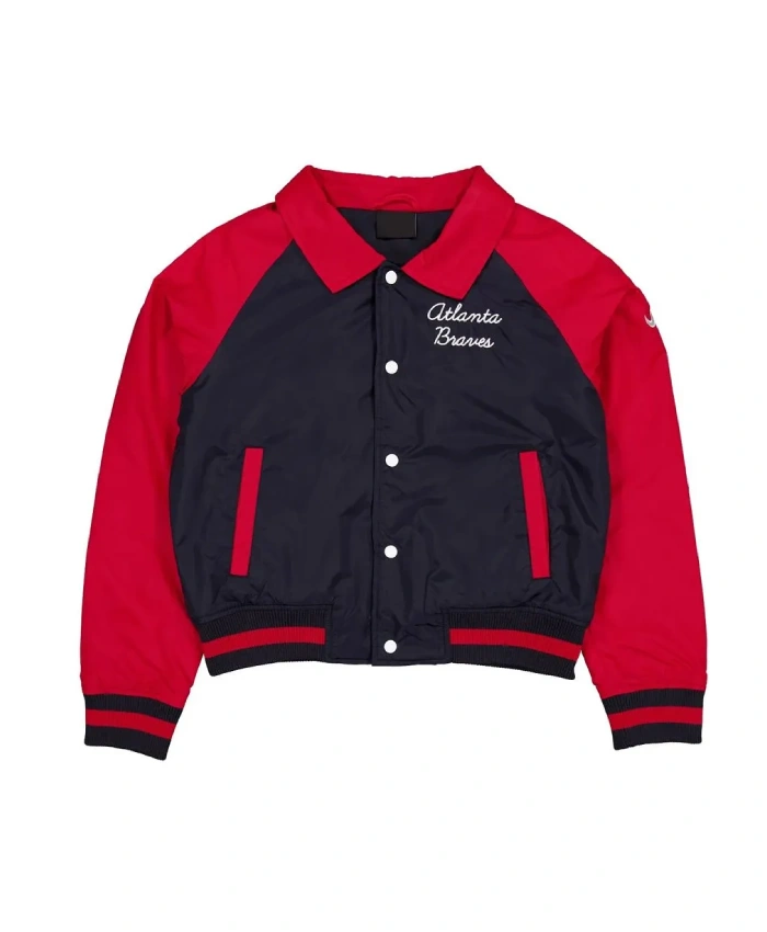 Atlanta Braves Navy and Red Throwback Jacket Atlanta Braves Navy and Red Throwback Jacket