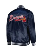 Atlanta Braves Patch Navy Satin Jacket
