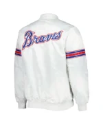 Atlanta Braves White Power Forward Varsity Jacket