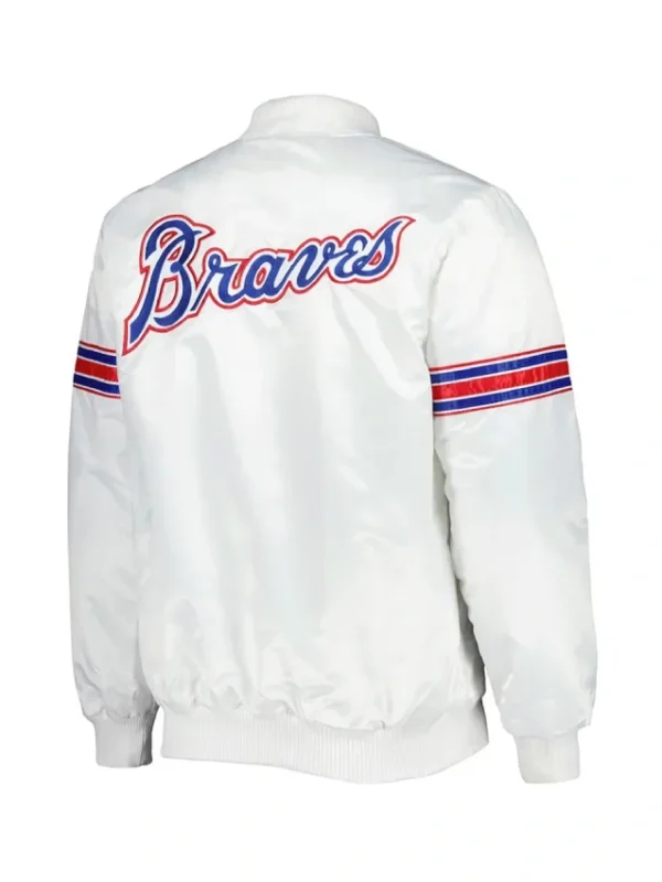 Atlanta Braves White Power Forward Varsity Jacket