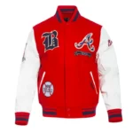 Atlanta Braves Prep Varsity Wool/Leather Jacket