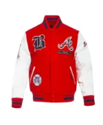 Atlanta Braves Prep Varsity Wool/Leather Jacket