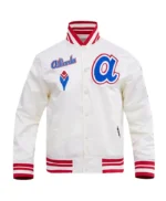 Atlanta Braves Retro Classic Rib White Satin Jacket