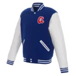Atlanta Braves Royal/White Varsity Full-Snap Jacket