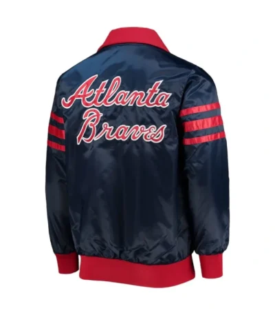 The Captain II Atlanta Braves Navy Satin Jacket