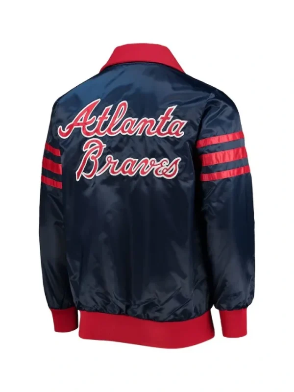 The Captain II Atlanta Braves Navy Satin Jacket