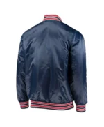The Diamond Atlanta Braves Navy Satin Jacket