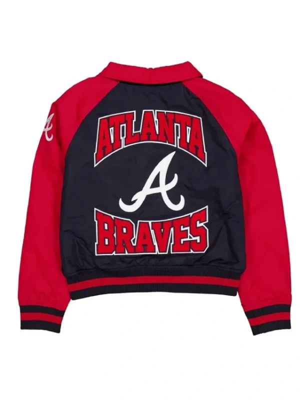Atlanta Braves Navy and Red Throwback Jacket