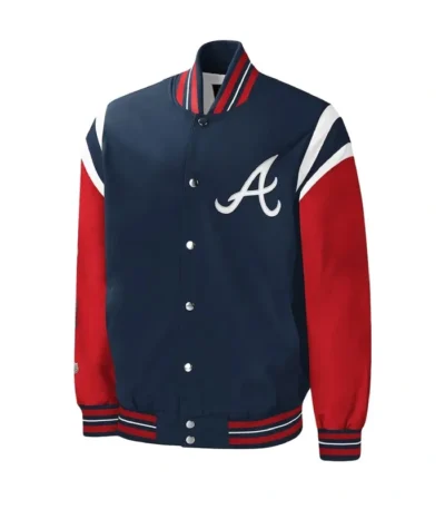 Atlanta Braves Title Holder Varsity Navy and Red Jacket