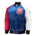 Atlanta Braves Tri-Color Varsity Satin Jacket