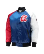Atlanta Braves Tri-Color Varsity Satin Jacket