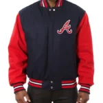 Atlanta Braves Two Tone Varsity Wool Jacket