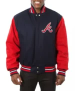 Atlanta Braves Two Tone Varsity Wool Jacket
