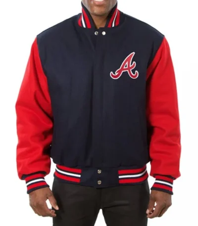 Atlanta Braves Two Tone Varsity Wool Jacket