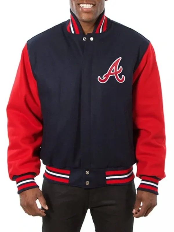 Atlanta Braves Two Tone Varsity Wool Jacket