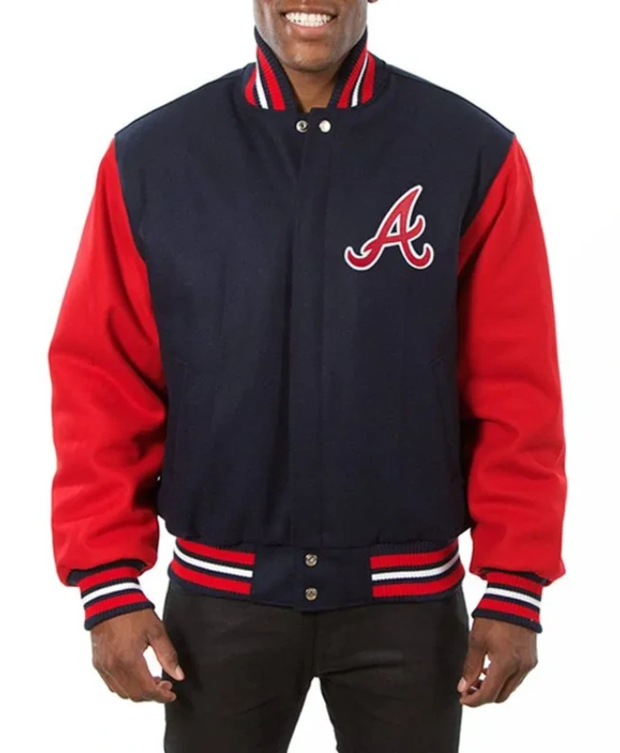 Atlanta Braves Two Tone Varsity Wool Jacket Atlanta Braves Two Tone Varsity Wool Jacket