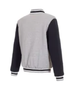 Atlanta Braves Varsity Gray and Navy Wool Jacket