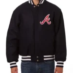 Atlanta Braves Varsity Navy Wool Jacket