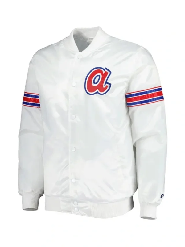 Atlanta Braves White Power Forward Varsity Jacket