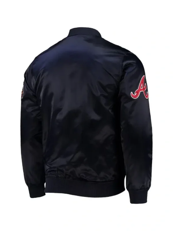 Navy Wordmark Atlanta Braves Full-Snap Jacket