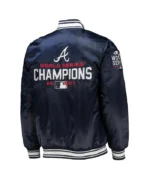 World Series Champions 2021 Atlanta Braves Navy Satin Jacket