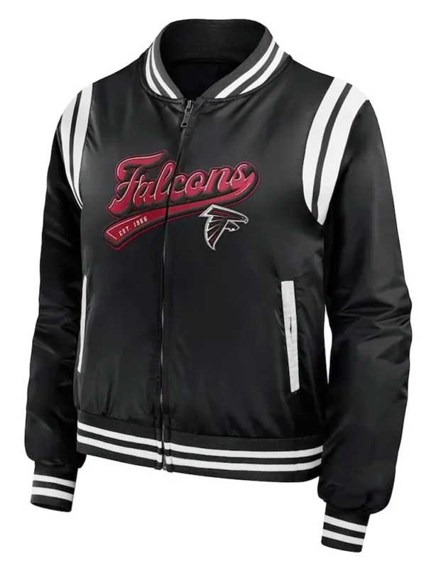 Atlanta Falcons Black Bomber Full-Zip Jacket