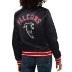 Atlanta Falcons Black Full Count Varsity Satin Jacket