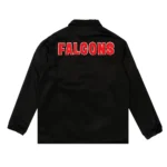 Atlanta Falcons Black Satin Windbreaker