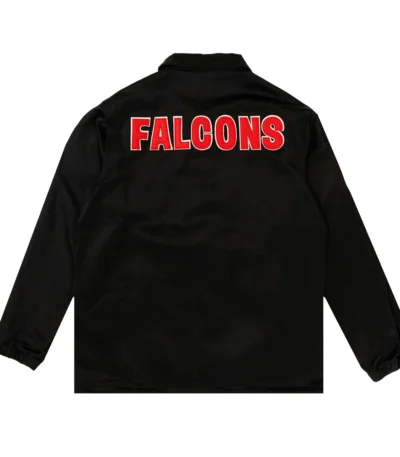 Atlanta Falcons Black Satin Windbreaker