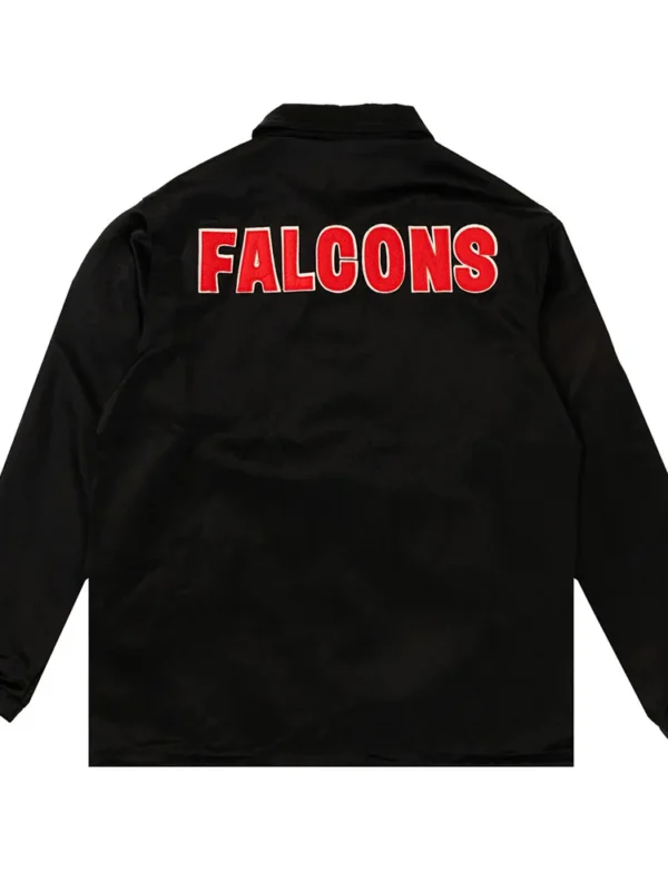 Atlanta Falcons Black Satin Windbreaker