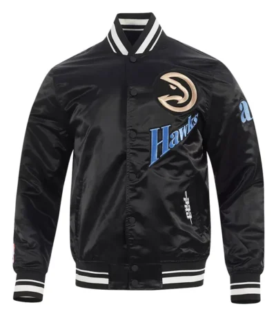 Atlanta Hawks 2024/25 City Edition Chenille Black Satin Jacket