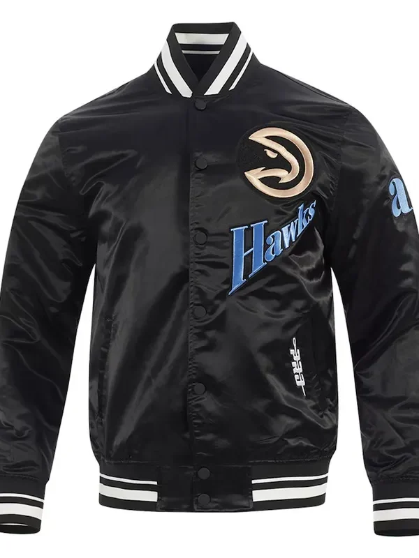 Atlanta Hawks 2024/25 City Edition Chenille Black Satin Jacket