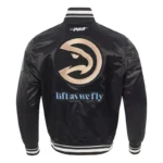 Atlanta Hawks 2024/25 City Edition Chenille Black Satin Jacket