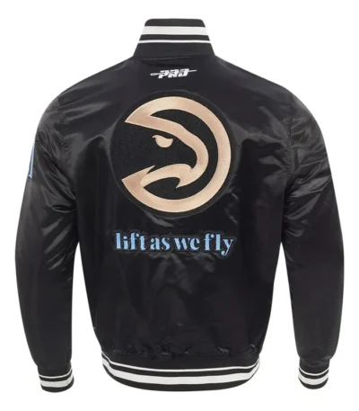 Atlanta Hawks 2024/25 City Edition Chenille Black Satin Jacket