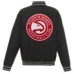 Atlanta Hawks Black Poly Twill Jacket