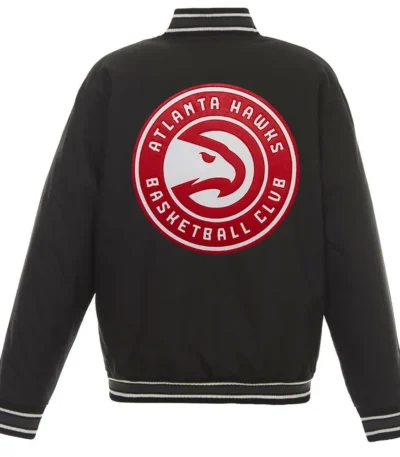 Atlanta Hawks Black Poly Twill Jacket