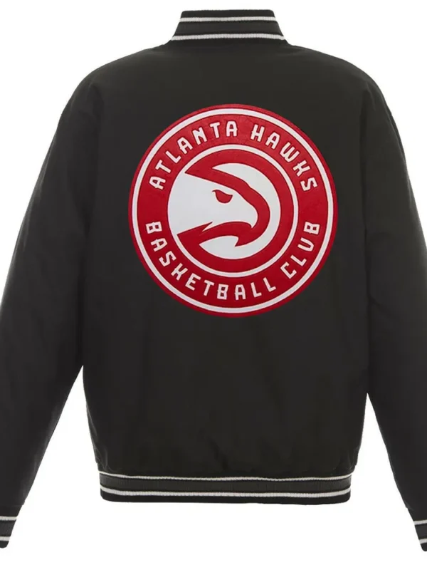 Atlanta Hawks Black Poly Twill Jacket