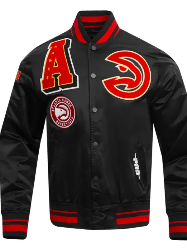 Atlanta Hawks Mashup Classic Rib Satin Jacket