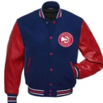 Atlanta Hawks NBA Red and Blue Varsity Jacket