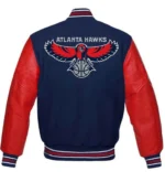 Atlanta Hawks NBA Red and Blue Varsity Jacket