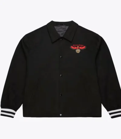 Atlanta Hawks Oversweep Black Varsity Wool Jacket